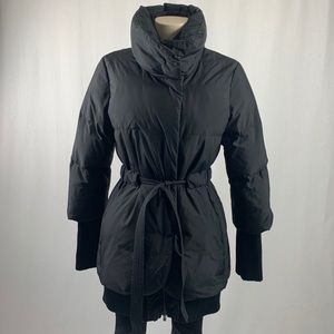 Theory Sladen/Heavenly Black Down Belted Puffer S